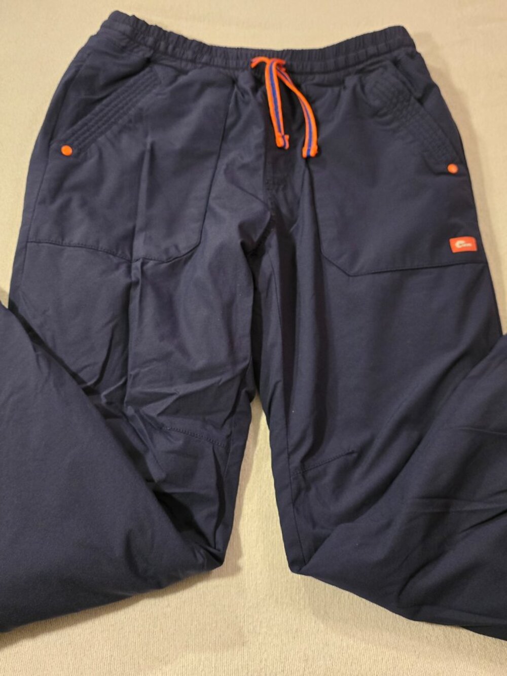 NEPA Kids Fleece Lined Nylon Pants Size 140 Navy Blue Drawstring Athletic